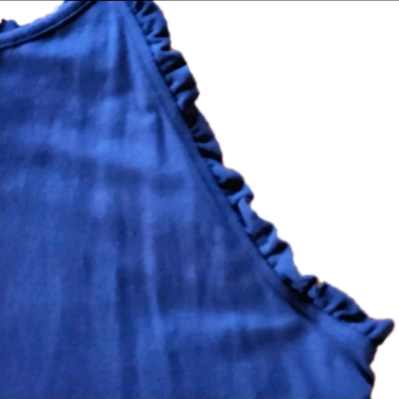 🌺 Lilly Pulitzer Alek Ruffle Halter Tank Top – Navy – Size XS (Generous Fit) - Picture 6 of 8